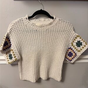 Adorable Afghan Granny Squares Sleeved‎ sweater.